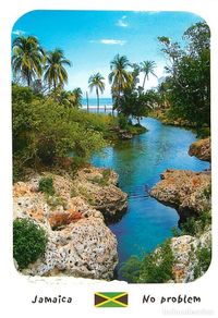 Cartoline: Format Spécial - 170 x 125 mms - Jamaique - Jamaica - Alligator Pond - These crystal clear cobalt wa